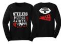 Football & Cheer Mom Shirt | Glitter Football and Cheer Long Sleeve Shirt | Customize Team and Colors