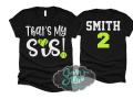 Glitter Softball Shirts | Softball Sister Shirt | That's My Sis! | Short Sleeve Softball Shirt | Customize your colors