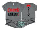Cheer Boyfriend Shirt | Short Sleeve T-shirt | Cheer Shirt | Cheer Spirit Wear | Short Sleeve Tshirt | Customize colors