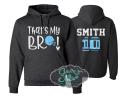 Glitter Football Sister Hoodie | That&#39;s My Bro Football Hoodies | Football Shirts | Hoodie Sweatshirt | Football Spirit Wear