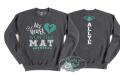 Cheer Crewneck Sweatshirt | Glitter Cheer Sweatshirt | My Heart is the Mat | Cheer Bling | Cheer Shirts | Customize Colors