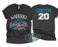 Glitter Football & Cheer Shirt | Football Spirit Wear | Bella Canvas V Neck T Shirt  | Football Bling | Customize Team and Colors