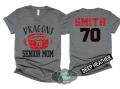 Glitter Senior Football Mom Shirt | Football Shirts | Football Spirit Wear | Bella Canvas Short Sleeve T-shirt | Customize team & colors