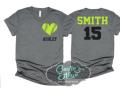 Glitter Softball shirt | Softball Heart | personalized | Softball Tshirt |  Softball tee | Customize Youth or Adult