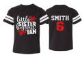 Glitter Baseball Shirt | Baseball Sister Shirt | Little Sister Biggest Fan | Fine Jersey Tee Tshirt | Sister Shirt | Youth or Adult