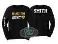 Glitter Wrestling Aunt Shirt | Wrestling Long Sleeve Shirt | Customize Colors