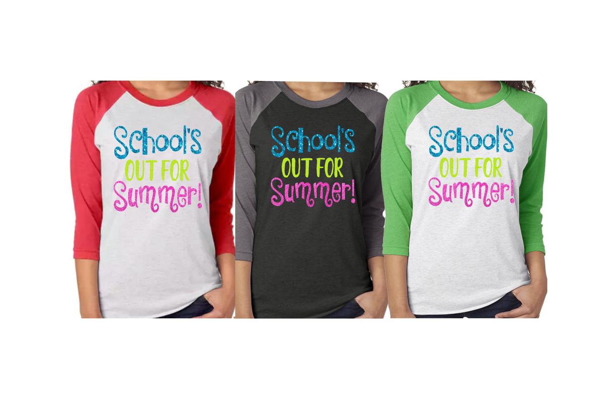 Glitter School&#39;s Out for Summer Shirt | Last Day of School Shirt | Teacher Shirt | Staff Shirt