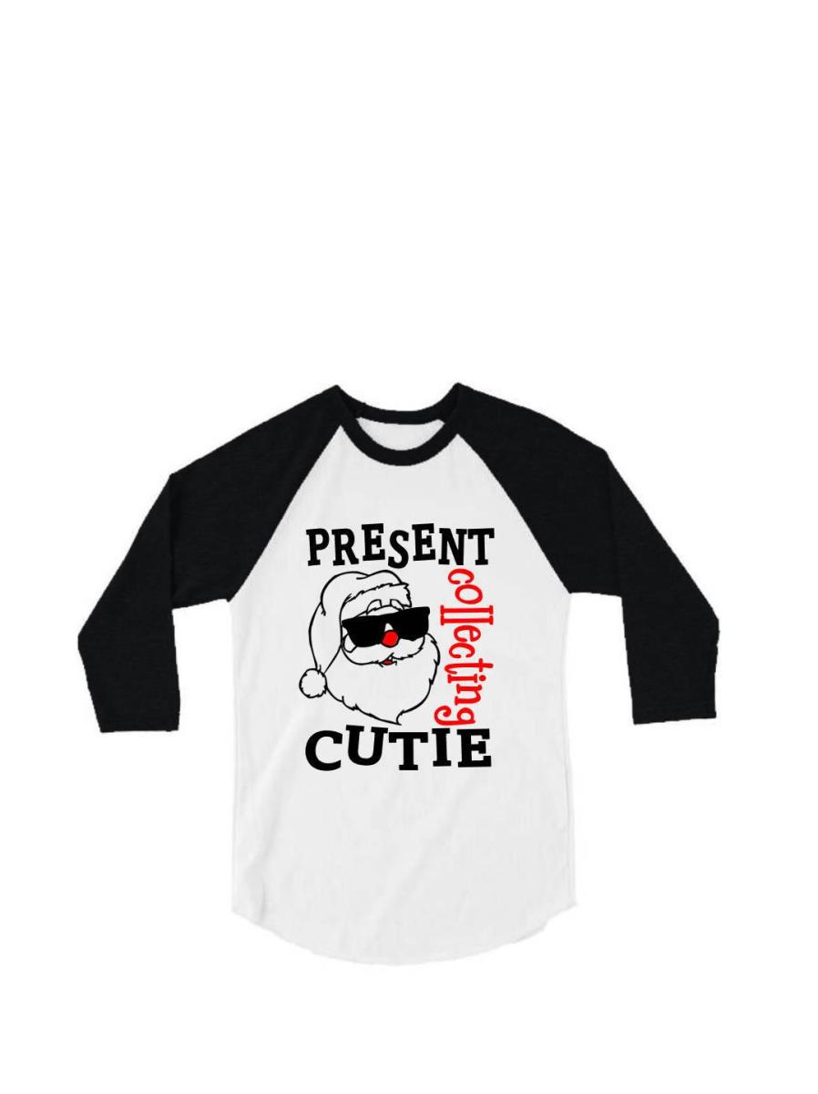 Christmas Shirt Present Collecting Cutie | Christmas Shirt | Youth Santa Shirt