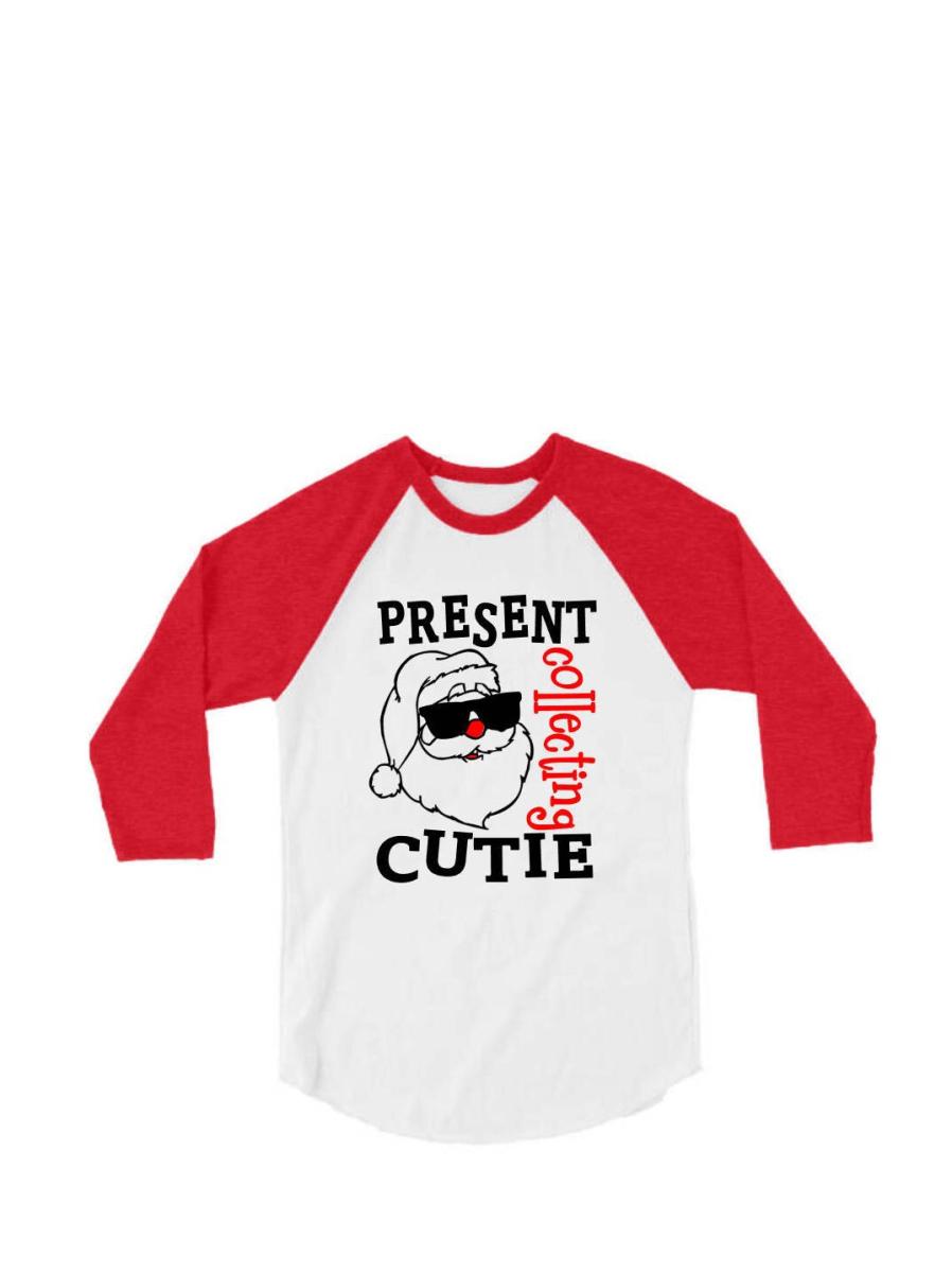Christmas Shirt Present Collecting Cutie | Christmas Shirt | Youth Santa Shirt