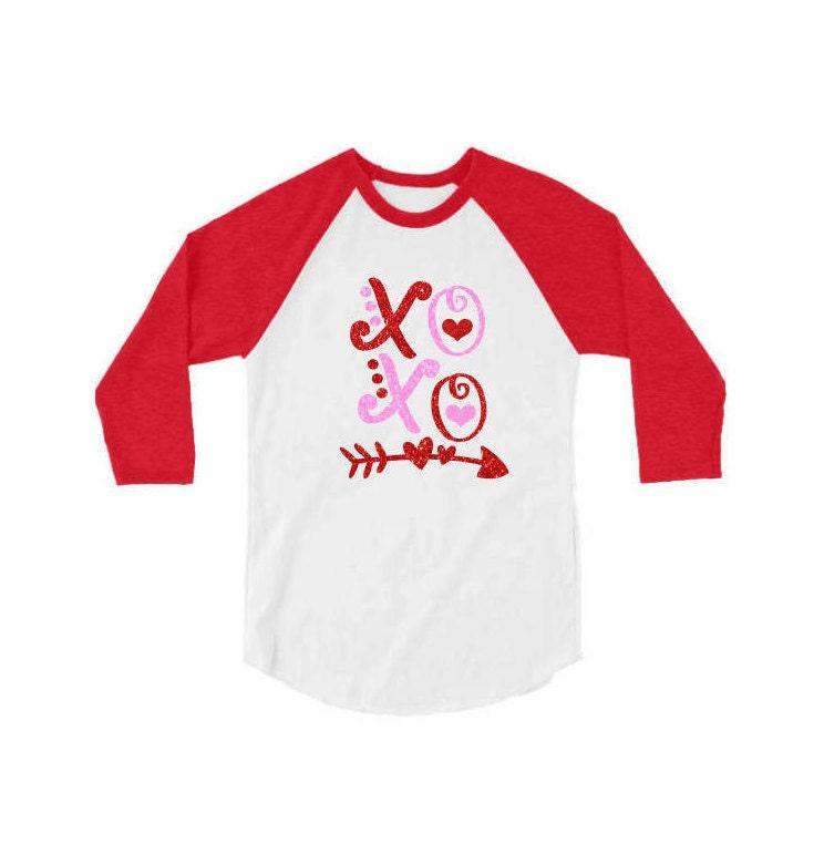 Glitter Valentine&#39;s Shirt | XOXO Shirt | Customized Youth & Adult