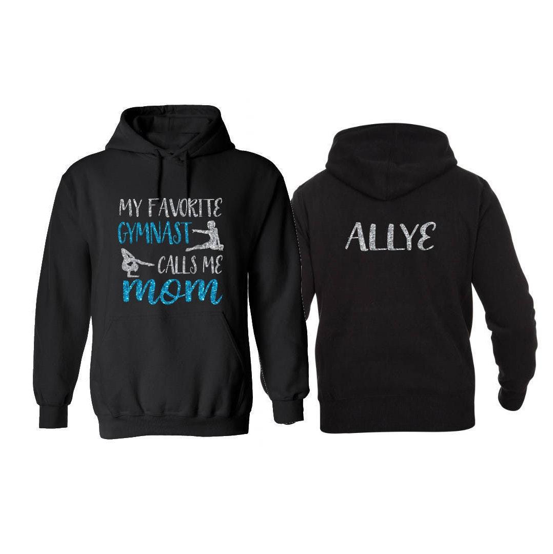Glitter Gymnastics Hoodie | Gymnastics Mom Hoodie | Customize with your Team & Colors | Youth or Adult