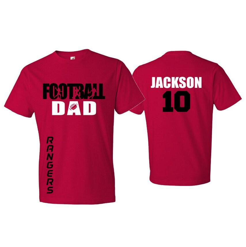Football Dad Shirt | Football Shirts | Football Dad Shirts | Short Sleeve T-shirt or Long Sleeve | Customize your team & colors