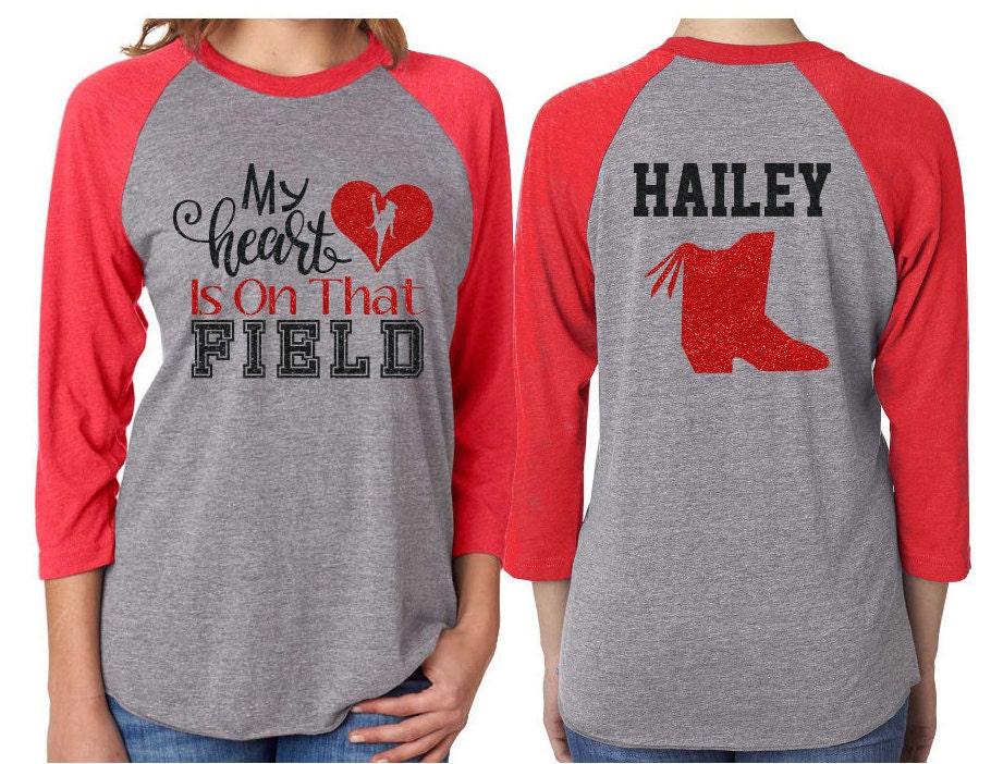 Glitter Drill Team Shirt | 3/4 Sleeve Raglan | Drill Team Mom Shirt| Customize Your Colors