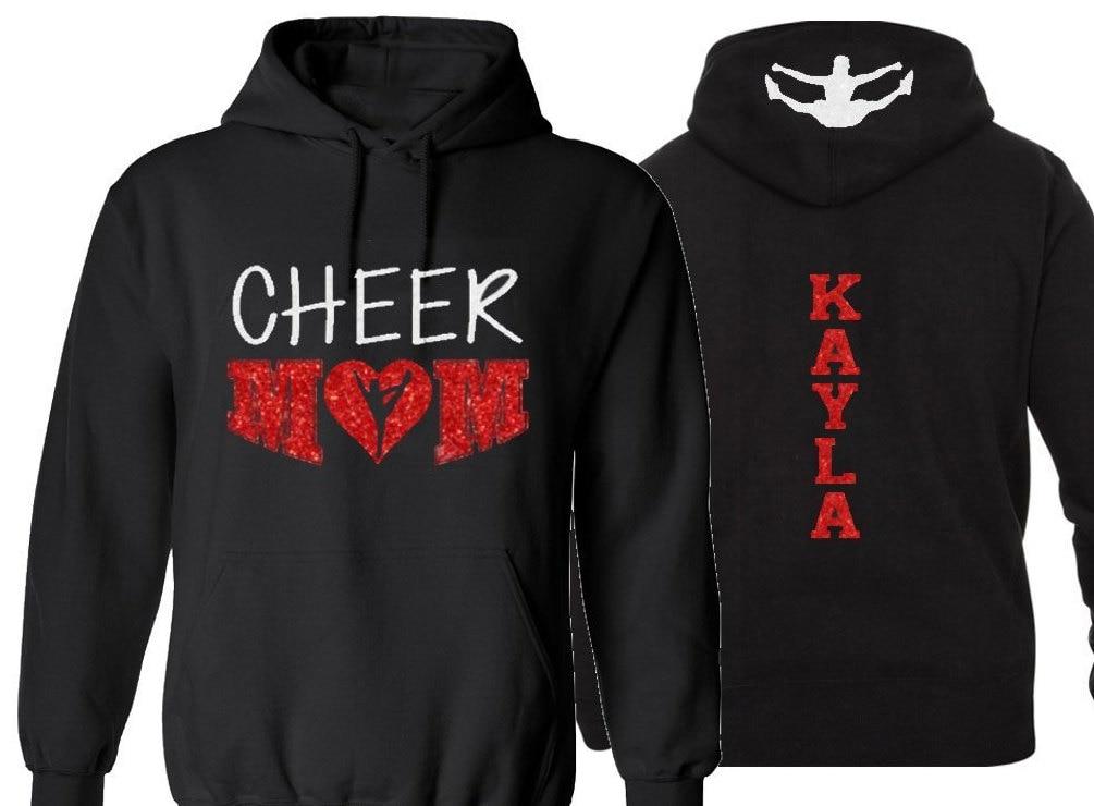 Glitter Cheer Hoodie | Glitter Cheer Mom Hoodie | Cheer Hoodie | Customize with your Team & Colors