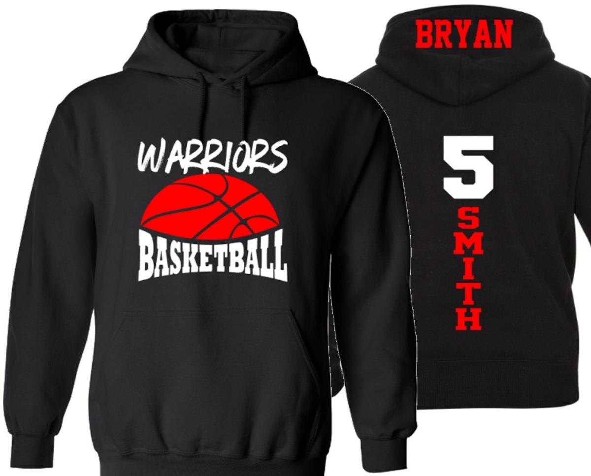 Basketball Hoodie | Customize with your Team & Colors | Adult or Youth Sizes
