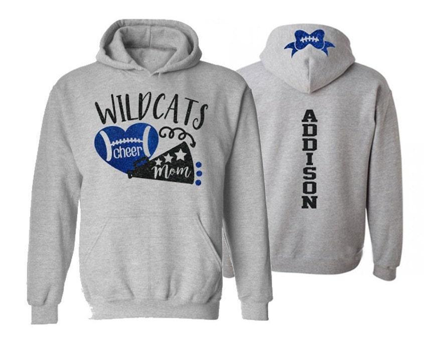 Glitter Cheer Hoodie | Glitter Cheer Mom Hoodie | Cheer Hoodie | Customize with your Team & Colors