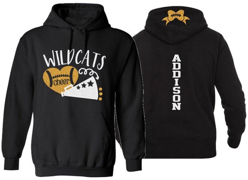 Glitter Cheer Hoodie | Cheer Hoodie | Cheer Bling | Cheer Spirit Wear | Customize  Team & Colors | Youth or Adult