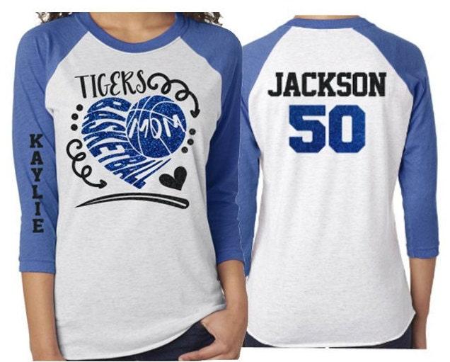 Glitter Basketball Shirt | Basketball Heart Shirt | Basketball Mom Shirt | Customize Team & Colors