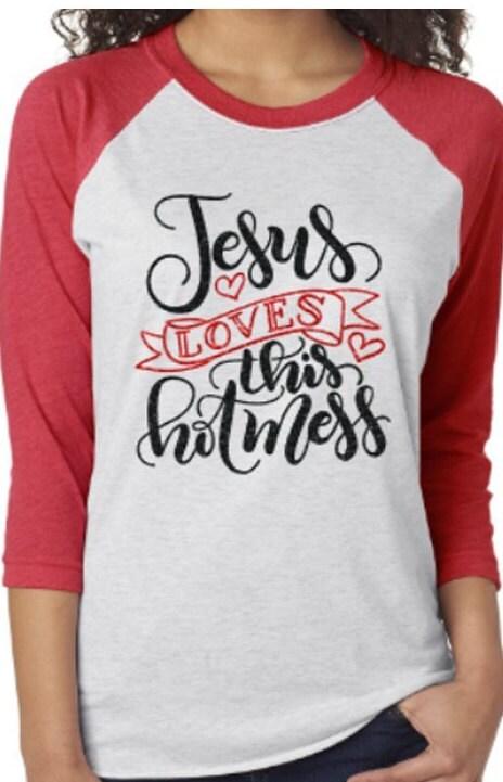 Glitter Jesus Loves This Hot Mess Shirt | Jesus Style shirt | Christian Shirt