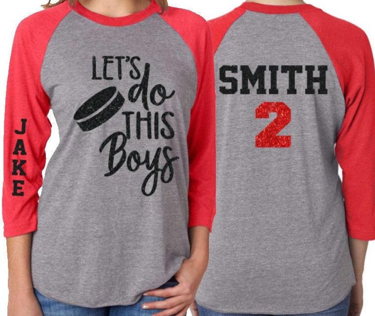 Glitter Hockey shirt | Hockey Shirt | Glitter Hockey Mom shirt | Hockey Bling | Hockey Spirit Wear | Customize Colors