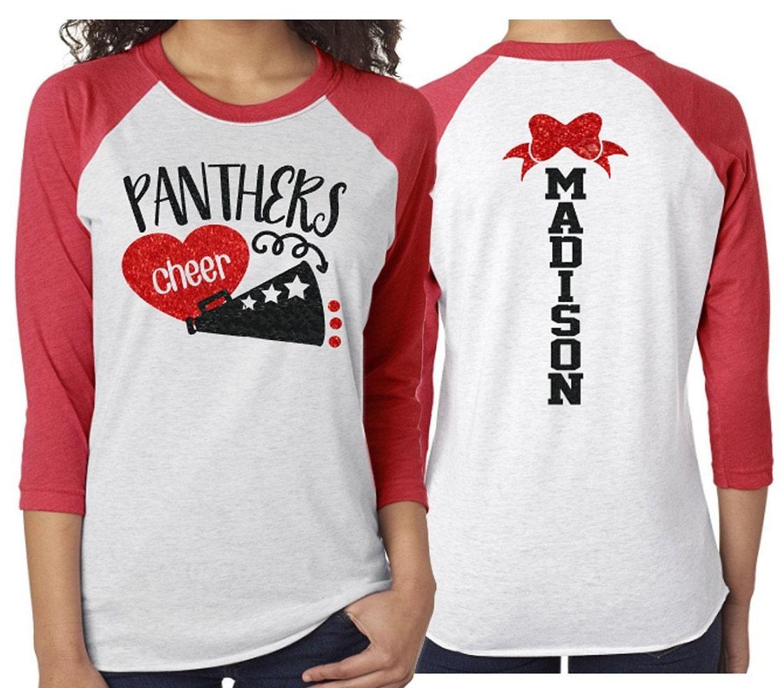 Glitter Cheer Shirt | Cheer Megaphone Shirt | Customize Team & Colors