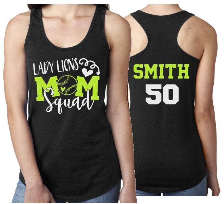 Softball Mom Tank Top | Glitter Softball Tank Top | Customize Your Colors