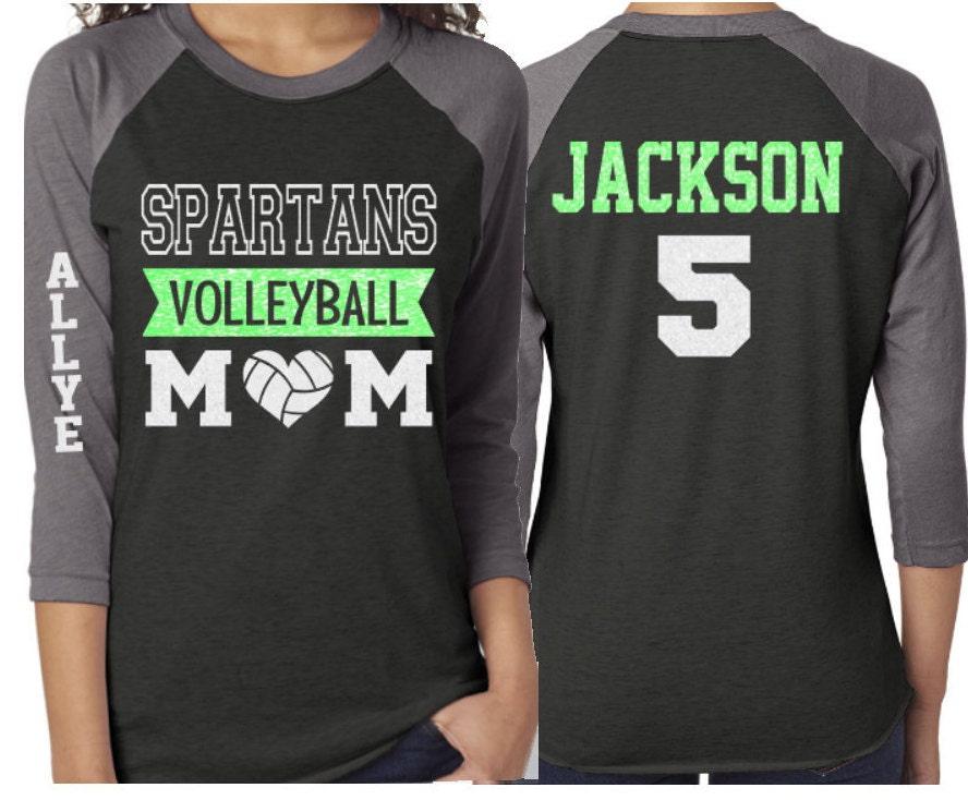 Glitter Volleyball Shirt | Volleyball Mom Shirts | Volleyball Shirts | Volleyball Spirit Wear | Volleyball Bling | Customize