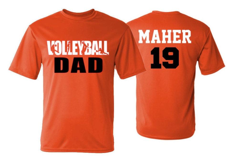 Volleyball Dad Shirt |  Performance T-shirt | Volleyball Spirit Wear | Short Sleeve T-shirt | Customize team & colors