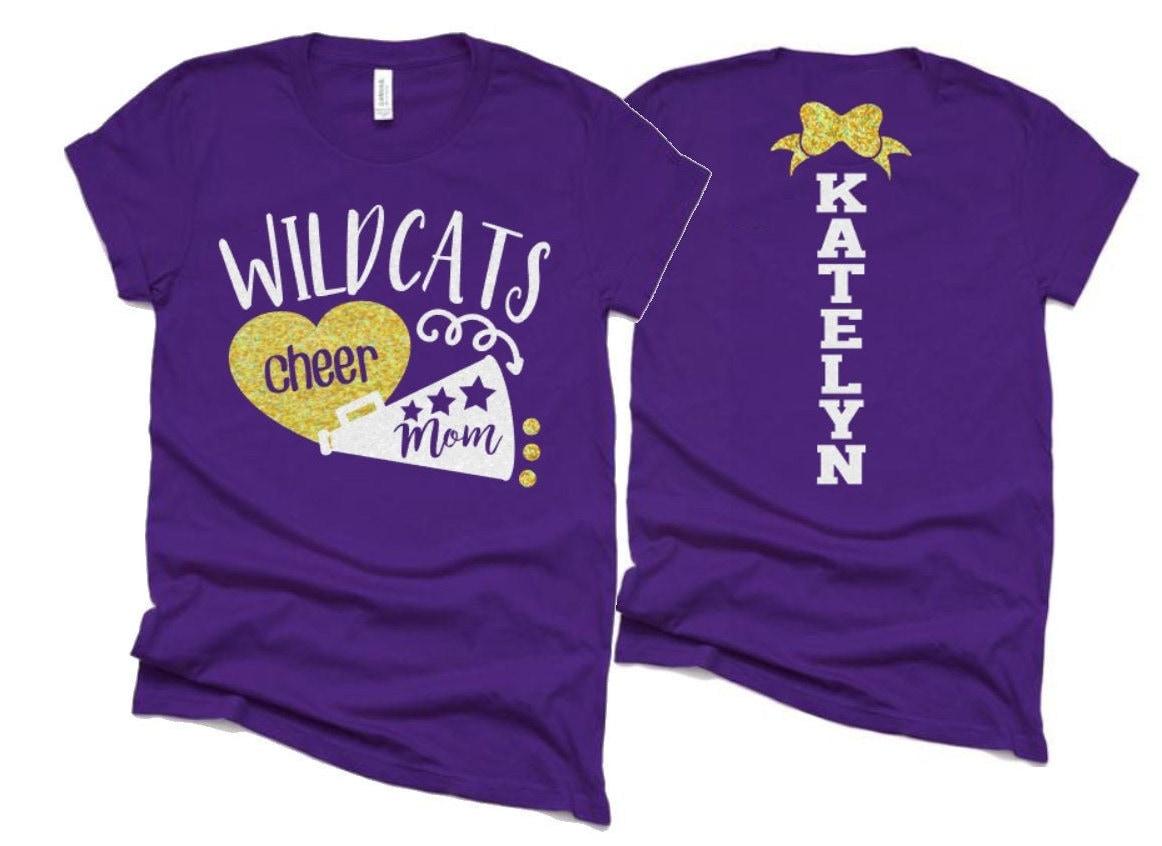 Glitter Cheer Mom Shirt | Cheer Shirt | Cheer Bling | Cheer Spirit Wear | Short Sleeve |Bella Canvas Tshirt |  Customize Your Team & Colors