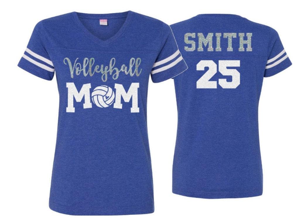 Glitter Volleyball Mom Shirt | Volleyball Shirts | Volleyball Mom Shirts | Cute Volleyball Tee | Vneck Short Sleeve Shirt | Customize
