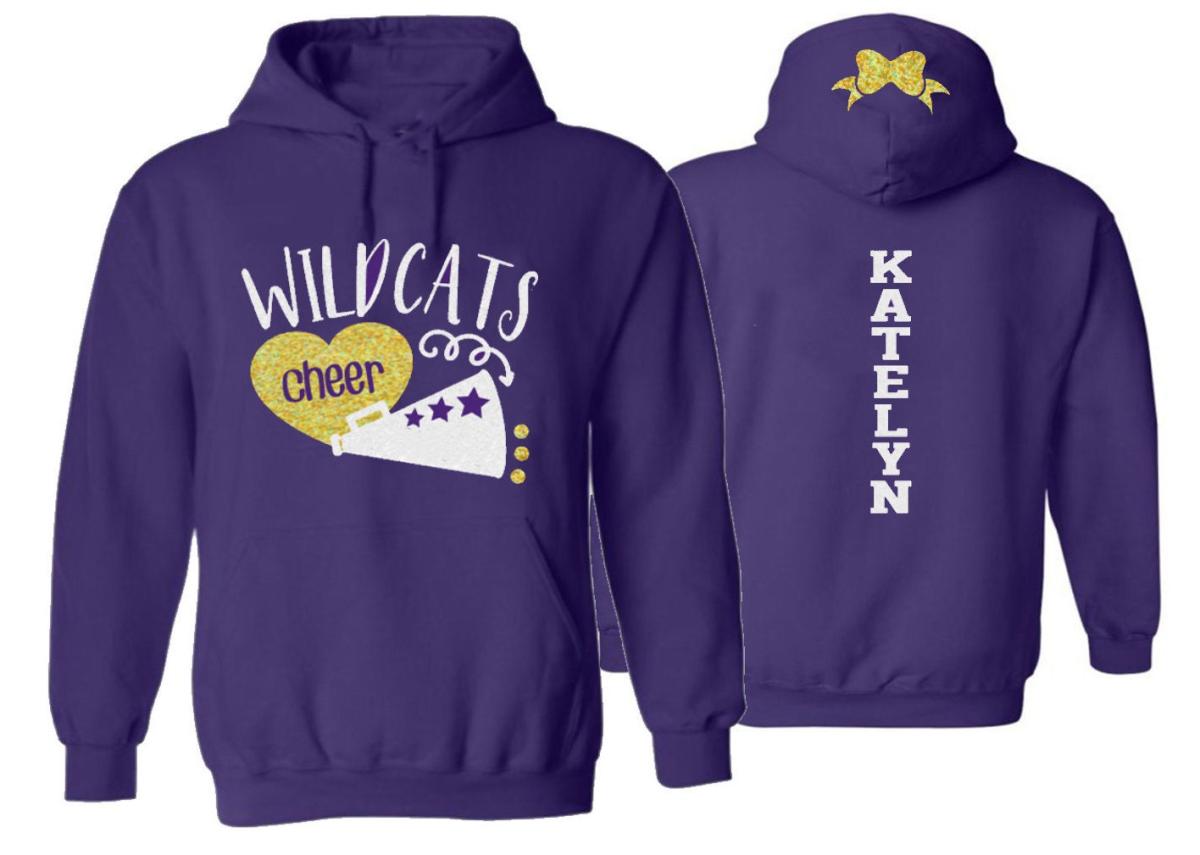 Cheer Hoodie | Glitter Cheer Hoodie | Youth or Adult | Cheer Bling | Cheer Shirts | Customize Team & Colors