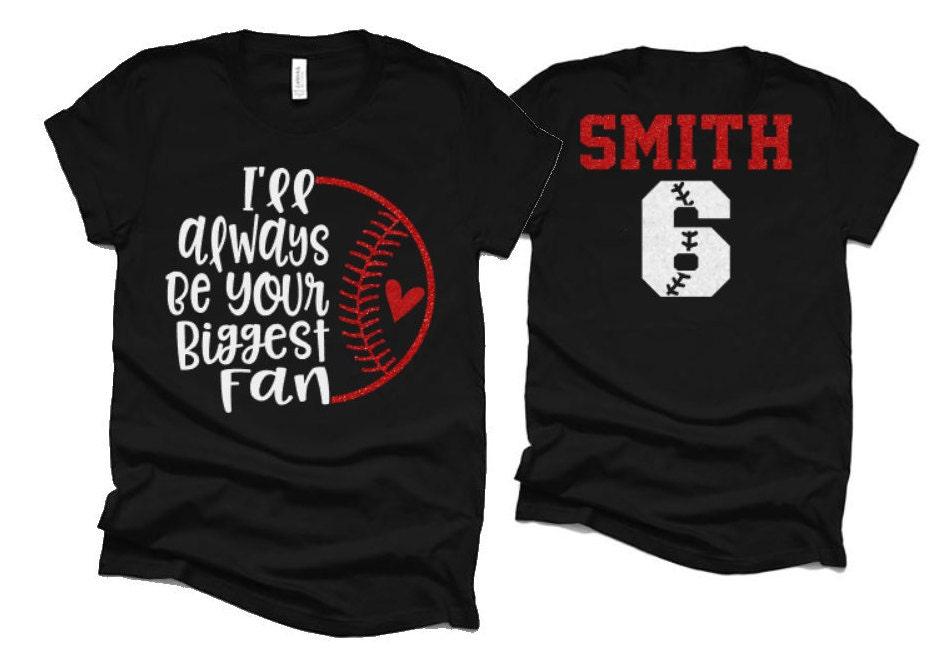 Glitter Baseball Shirt | Biggest fan Shirt | Baseball Shirts | Custom Baseball Mom Shirts | Customize Colors