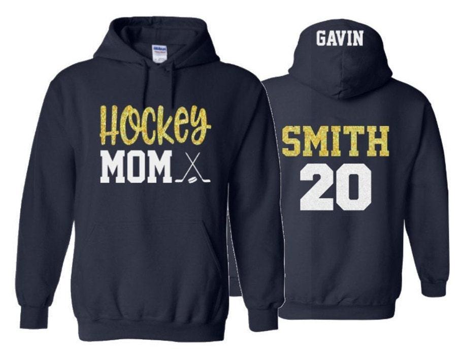 Hockey Mom Hoodie  | Ice Hockey Hoodies | Hockey Spirit Wear | Customize Colors