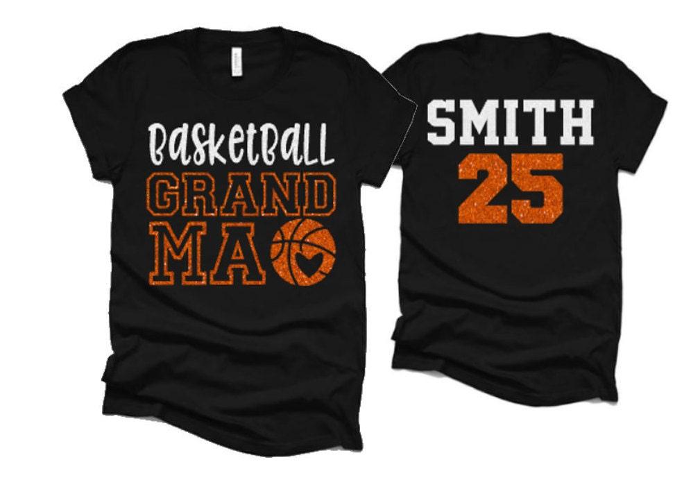 Glitter Basketball Grandma | Basketball Mom Shirt | Bella Canvas Tshirt | Basketball Mom Shirt | Customize Colors