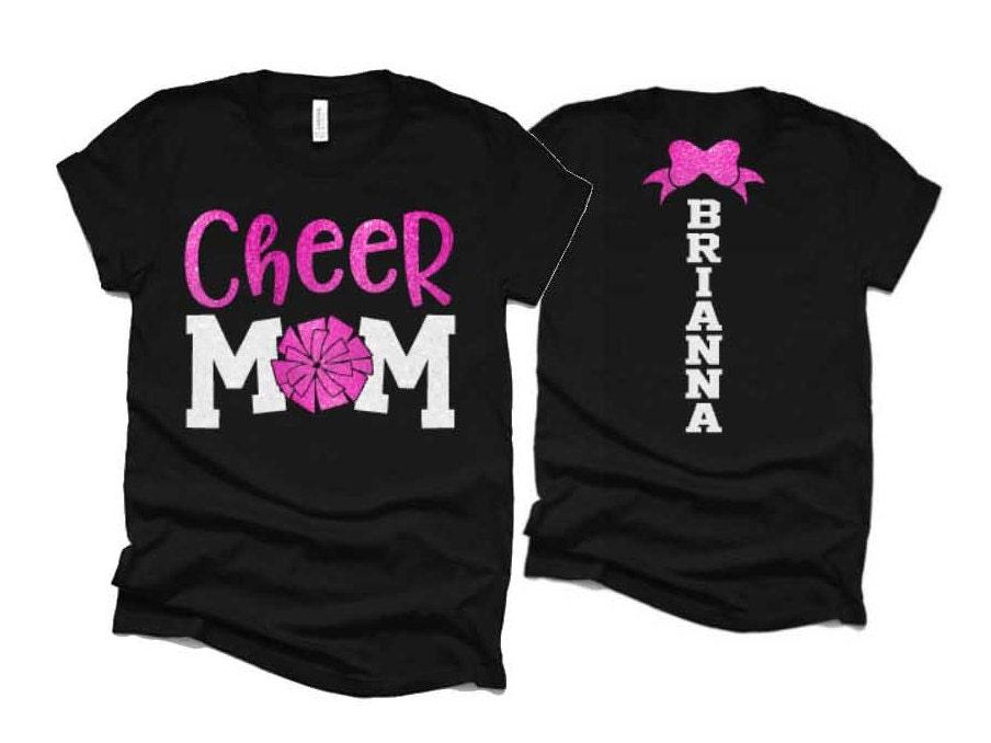 Glitter Cheer Mom Shirt | Mom Shirt | Cheer Short Sleeve Shirt | Bella Canvas Tshirt | Cheer Bling | Cheer Spirit Wear