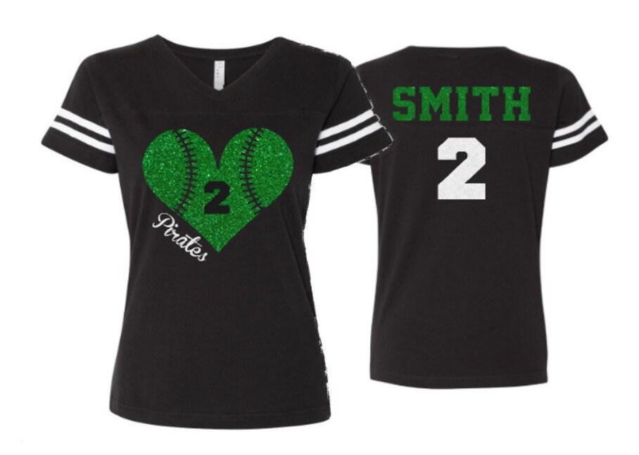 Glitter Baseball Mom Shirts | Baseball Shirts | Baseball Shirt | Baseball Mom Shirt | V-neck Short Sleeve Shirt