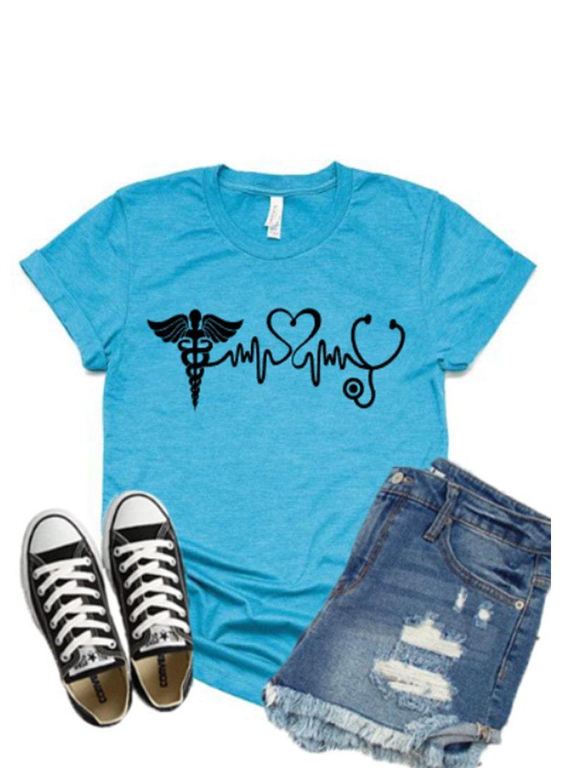 Nurse Shirts |RN Shirts | Nurse Heart Shirt | Nurse Shirt | Bella Canvas Tshirt | Just Saying Shirt