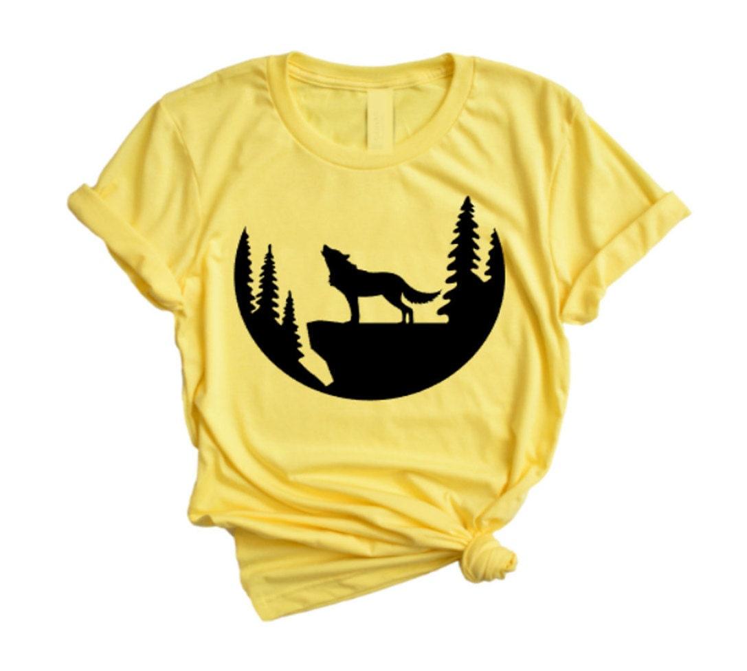 Wolf Wildlife Shirt | Tree Graphic Tee | Nature Shirt | Tree Silhouette Shirt | Youth or Adult
