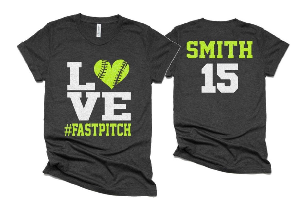 Glitter Softball Shirt | Fast Pitch Shirt | Glitter Softball Shirt | Softball Shirt | Customize Youth or Adult