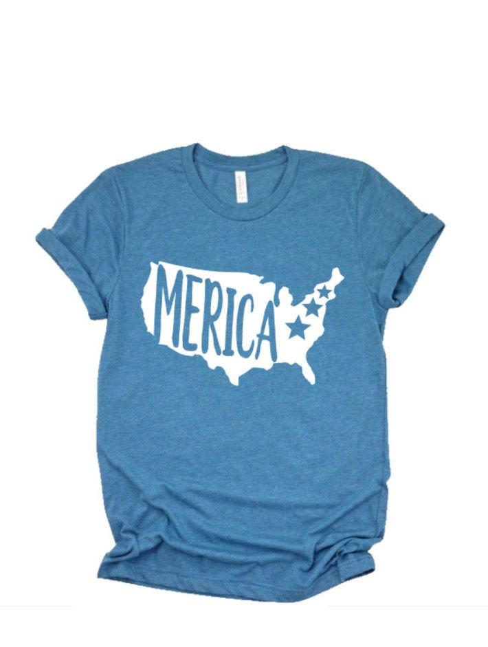 Merica Shirt | Memorial Day Shirt | Patriotic Shirt | Merica&#39; | Red White And Blue Shirt | 4th of July Shirt | Youth or Adult