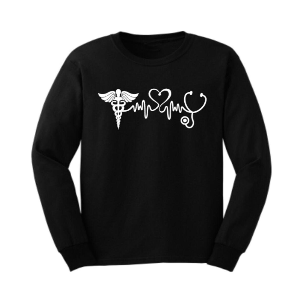 Nurse Shirts | RN Shirts | Nurse Heart Shirt | Nurse Shirt | Long Sleeve Shirt | LVN Shirts