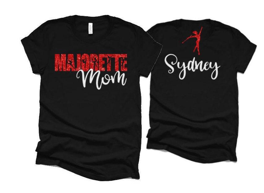 Glitter Majorette Mom Tshirt Top | Majorette Shirts | Majorette Bling | Bella Canvas Short Sleeve Tshirt | Customize