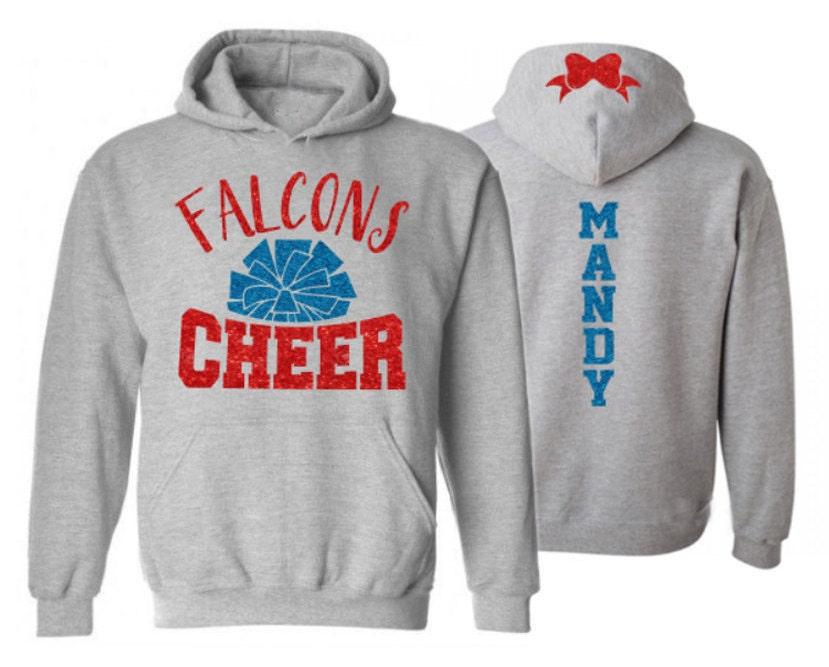 Cheer Hoodie | Glitter Cheer Hoodie | Youth or Adult | Cheer Bling | Cheer Shirts | Customize Team & Colors