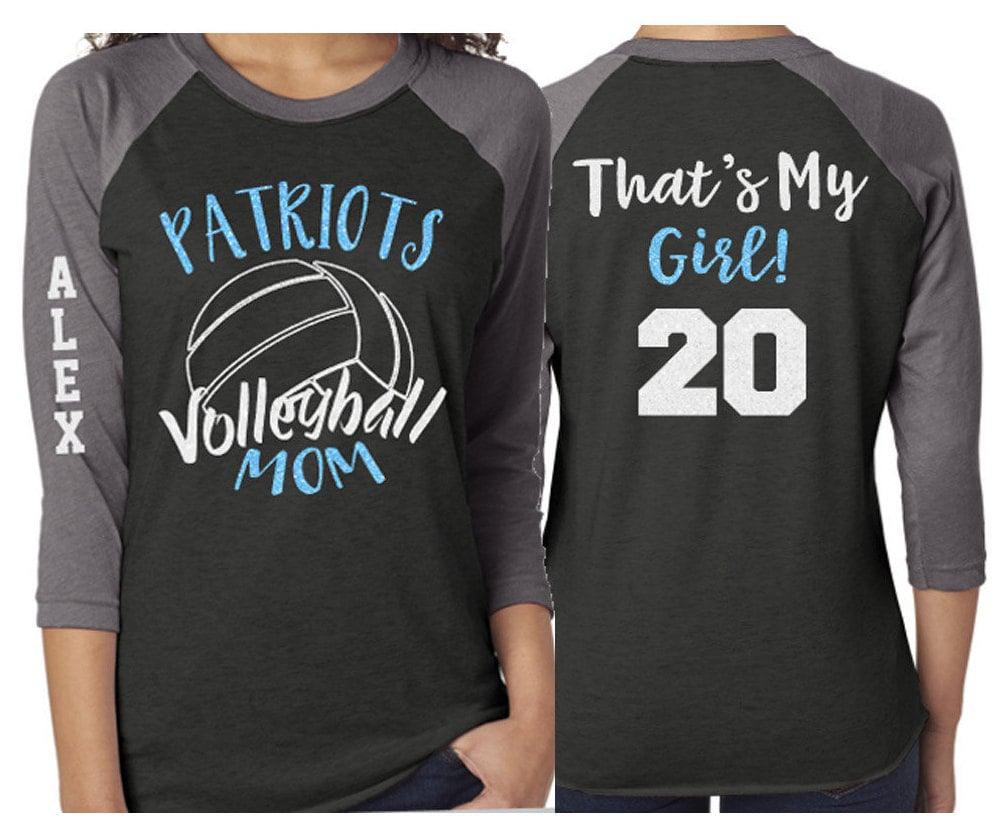 Glitter Volleyball Shirt | Volleyball Mom Shirt | Customize Team & Colors