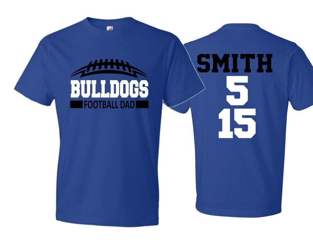 Football Dad Shirt | Football Shirts | Football Dad Shirts | Two numbers | Short Sleeve T-shirt  | Customize team & colors