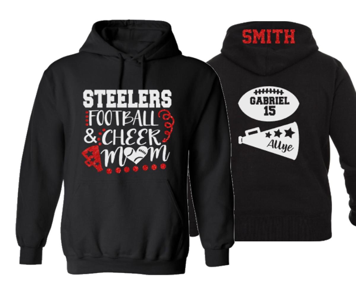 Glitter Mom Football and Cheer Shirt | Football and Cheer Shirt |  Customize with your Team & Colors