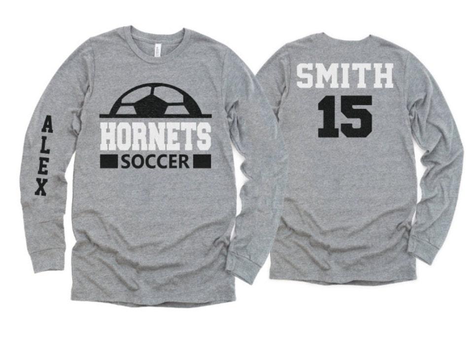 Soccer Shirt | Soccer Long Sleeve Shirt | Customize  team & colors | Adult or Youth