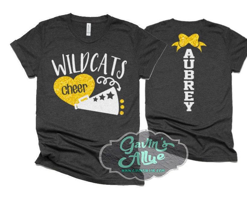 Glitter Cheer Shirt | Cheer Tshirts | Cheerleading Mom Shirts | Cheerleader Gift | Glitter Megaphone Shirt | Bella Canvas T-shirt