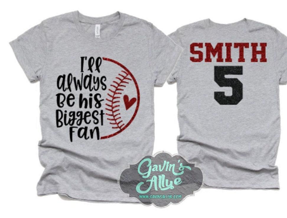 Glitter Baseball Shirt | Biggest fan Shirt | Baseball Shirts | Custom Baseball Mom Shirts | Customize Colors
