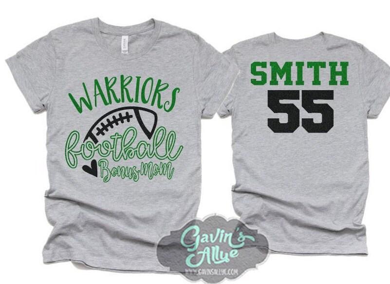 Glitter Football Shirt | Football Bonus Mom T-Shirt | Football Shirts |  Bella Canvas T-shirt | Customize team & colors